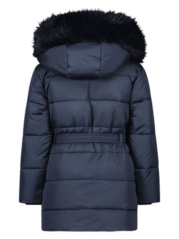 Le Chic Doorgestikte mantel "Bodette" donkerblauw