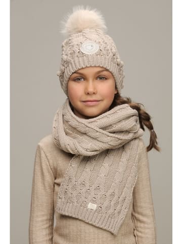 Le Chic 2-delige set: muts & sjaal "Raquel & Rory" beige