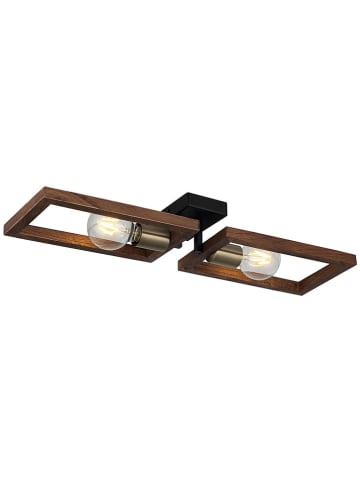 Opviq Deckenleuchte in Braun/ Schwarz - (B)62 x (H)8 cm