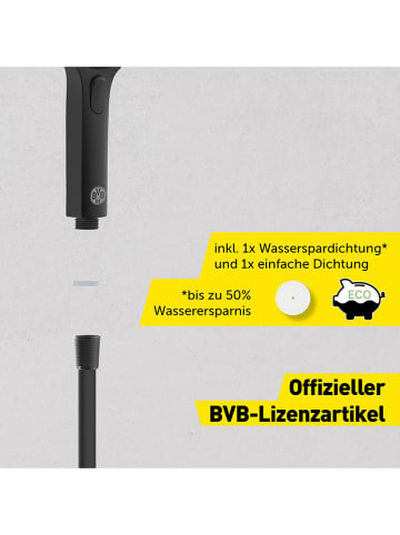 Schütte Handbrause ''BVB'' in Schwarz