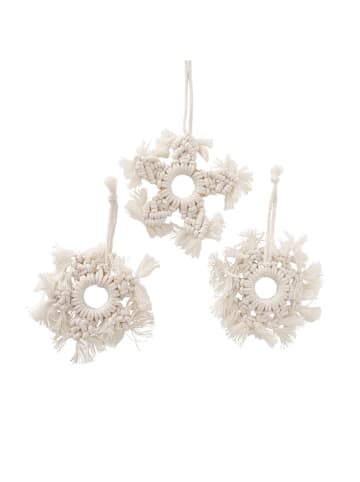 Boltze Decoratieve hanger "Zaila" crème - Ø 12 cm (verrassingsproduct)