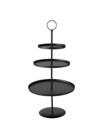 Boltze Etagère "Samina" zwart - (H)60 x Ø 30 cm