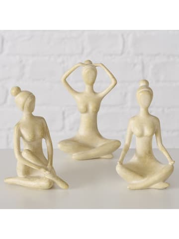 Boltze Dekofigur ''Yoga'' in Beige - (B)7 x (H)10 x (T)5,5 cm (Überraschungsprodukt)