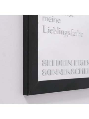 Boltze Spiegel ''Positiv'' in Schwarz - (L)40 x (B)30 cm