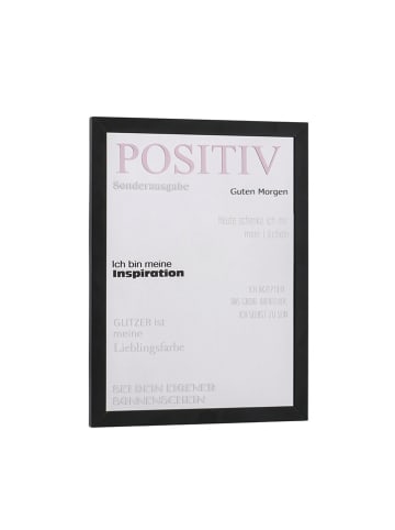 Boltze Spiegel ''Positiv'' in Schwarz - (L)40 x (B)30 cm