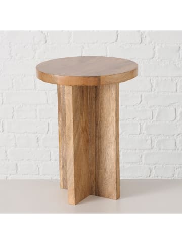 Boltze Bijzettafel "Andriana" lichtbruin - (H)40 x Ø 30 cm