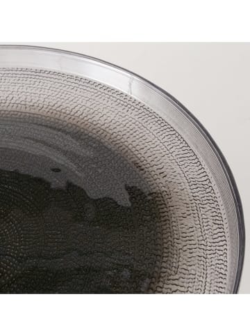 Boltze Taartplateau "Kalis" grijs/zilverkleurig - (H)10 x Ø 28 cm