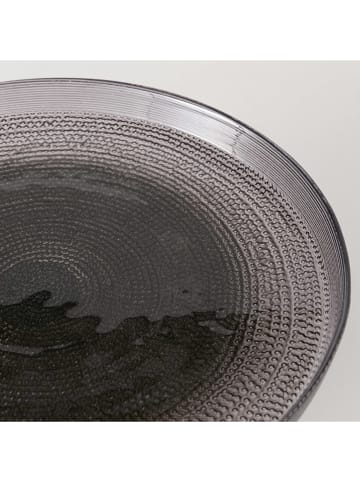 Boltze Taartplateau "Kalis" grijs/zilverkleurig - (H)7,5 x Ø 21 cm