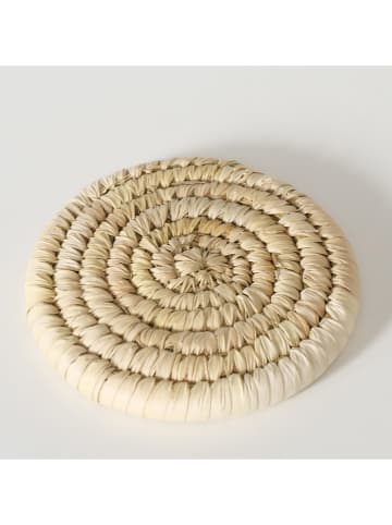 Boltze 5-delige set: onderzetters "Leah" beige - Ø 15 cm