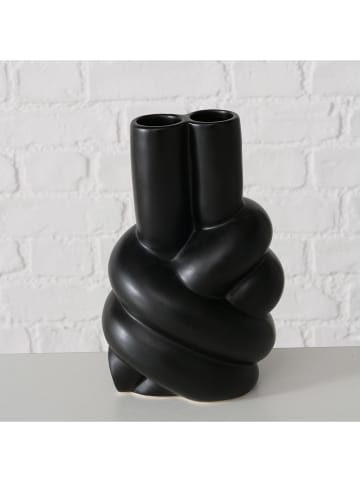 Boltze Vase ''Malko'' in Schwarz - (B)13 x (H)20,5 x (T)10 cm