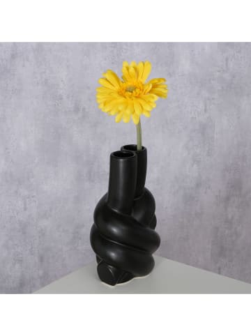 Boltze Vase ''Malko'' in Schwarz - (B)13 x (H)20,5 x (T)10 cm