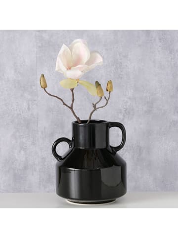 Boltze Vase ''Maru'' in Schwarz - (H)18,5 x Ø 18 cm