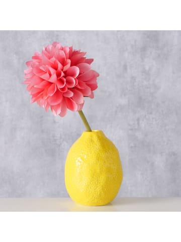 Boltze Wazon "Zitronella" w kolorze żółtym - wys. 12 x Ø 9 cm