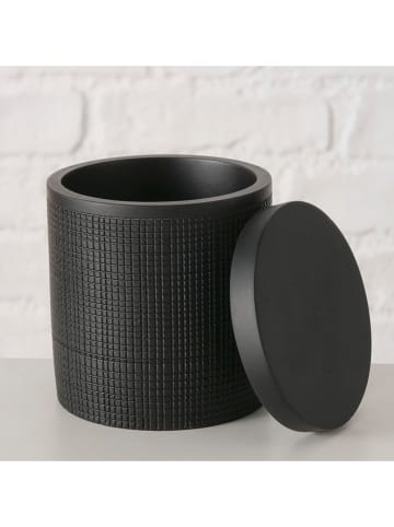 Boltze Voorraadpot "Bathy" zwart - (H)10,7 x Ø 9,2 cm