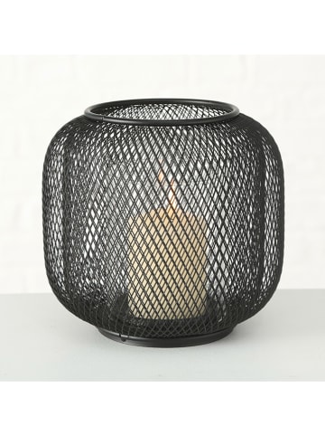 Boltze Windlicht ''Seoul'' in Schwarz - (H)16 x Ø 18 cm