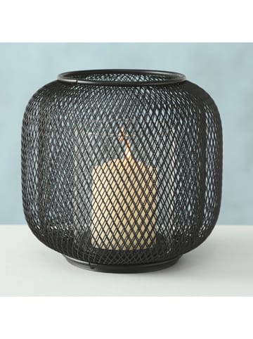 Boltze Windlicht ''Seoul'' in Schwarz - (H)16 x Ø 18 cm