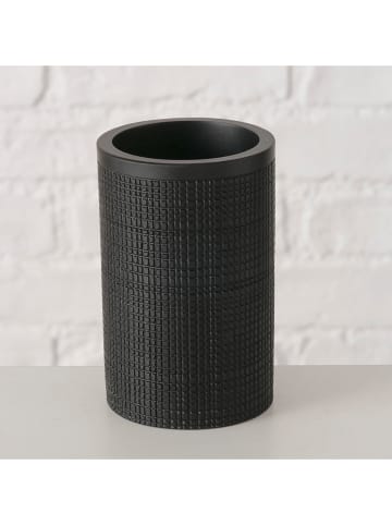 Boltze Tandenborstelbeker "Bathy zwart - (H)11 x Ø 7 cm
