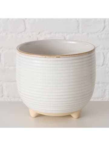 Boltze Overpot "Peronie" beige - (H)14,9 x Ø 17 cm
