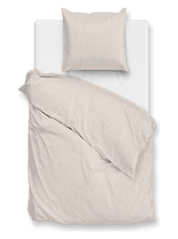 HNL Flanellen beddengoedset beige