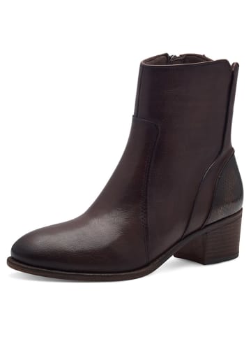 Marco Tozzi Leder-Stiefeletten in Braun