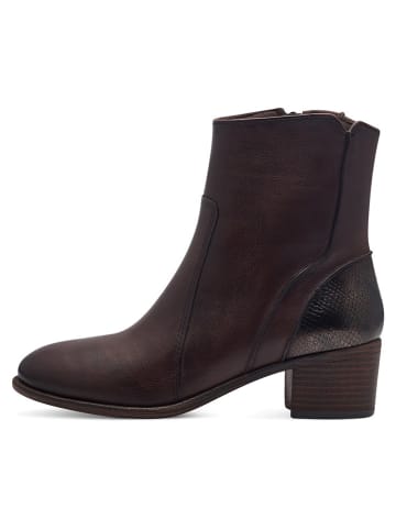 Marco Tozzi Leder-Stiefeletten in Braun