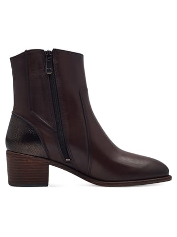 Marco Tozzi Leder-Stiefeletten in Braun