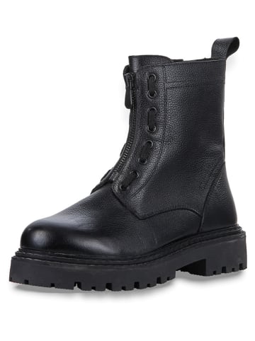 Marco Tozzi Leder-Boots in Schwarz