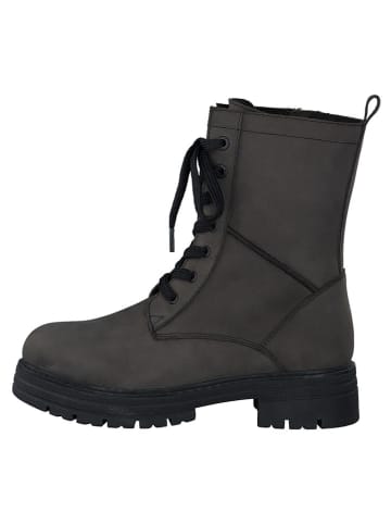 Marco Tozzi Leder-Boots in Anthrazit
