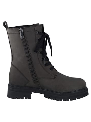Marco Tozzi Leder-Boots in Anthrazit