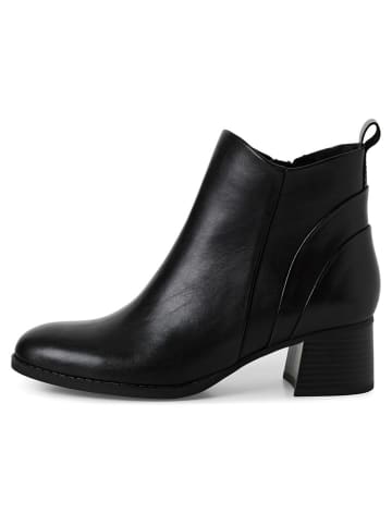 Marco Tozzi Leder-Stiefeletten in Schwarz