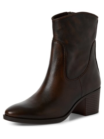 Marco Tozzi Leder-Stiefeletten in Braun