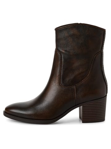 Marco Tozzi Leder-Stiefeletten in Braun