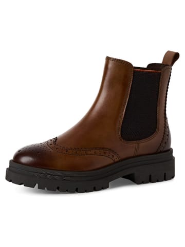 Marco Tozzi Leder-Boots in Braun
