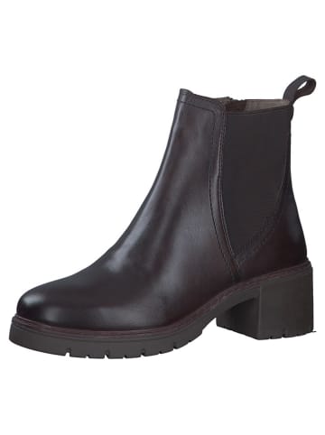Marco Tozzi Leder-Stiefeletten in Braun
