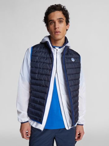 North Sails Doorgestikte bodywarmer donkerblauw