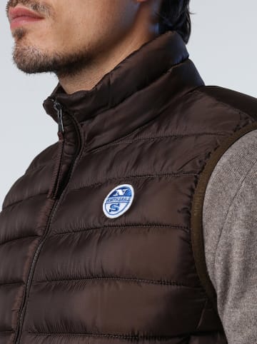 North Sails Doorgestikte bodywarmer bruin