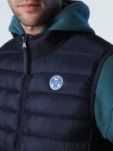 North Sails Doorgestikte bodywarmer donkerblauw
