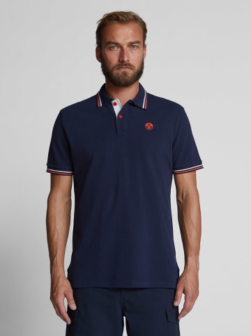 North Sails Koszulka polo w kolorze granatowo-pomarańczowym