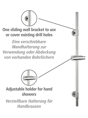 Wenko Douchestang "Basic" Chrom - (H)66 cm
