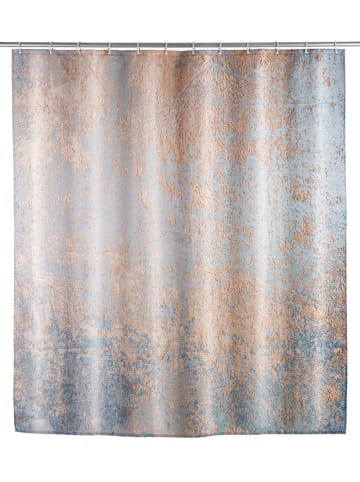 Wenko Zasłona prysznicowa "Agate" w kolorze błękitno-jasnobrązowym - 200 x 180 cm
