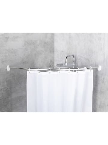 Wenko Duschvorhangstange in Silber - Ø 2,5 cm