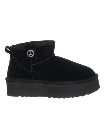 Patrizia Pepe Leder-Winterboots in Schwarz