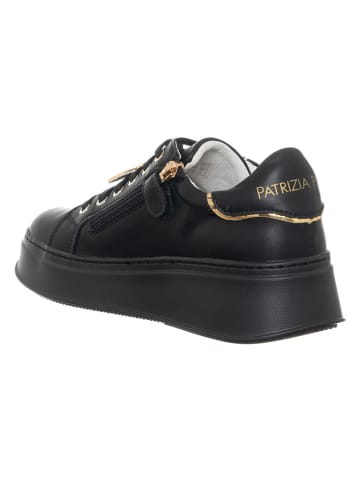 Patrizia Pepe Leder-Sneakers in Schwarz