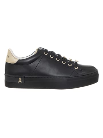 Patrizia Pepe Leder-Sneakers in Schwarz