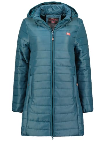 Geographical Norway Doorgestikte mantel "Atika" petrol
