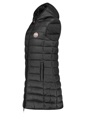 Geographical Norway Steppweste "Vatikabadge" in Schwarz