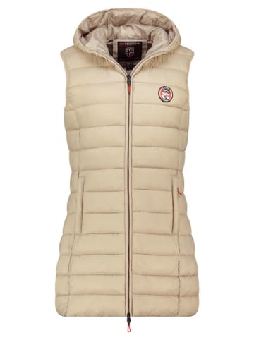 Geographical Norway Steppweste "Vatikabadge" in Beige