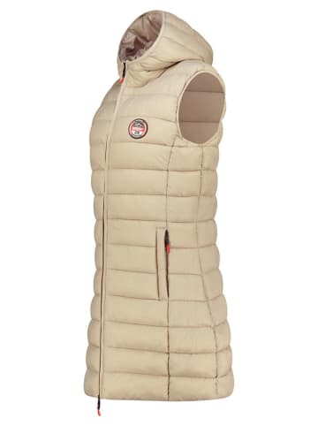 Geographical Norway Steppweste "Vatikabadge" in Beige