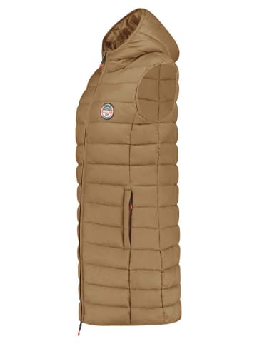 Geographical Norway Steppweste "Vatikabadge" in Hellbraun