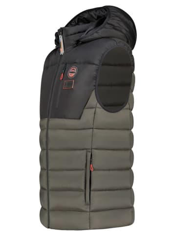 Geographical Norway Weste "Vatilo" in Khaki/ Schwarz